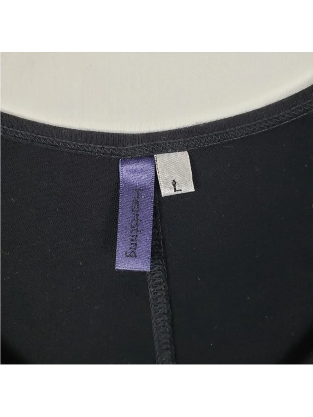 Heartstring Tunic Sleeveless Pocket Top Black Lagenlook Womens Size Large - Picture 5 of 8